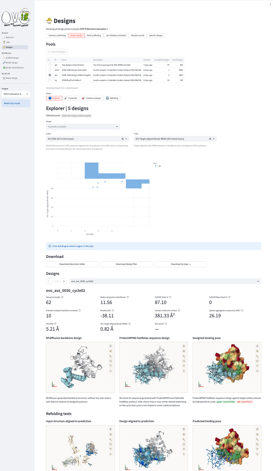 Binder design designs explorer